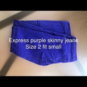 Purple jeans skinny fit gently worn